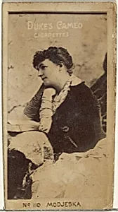 Card Number 110, Modjeska, from the Actors and Actresses series (N145-4) issued by Duke Sons & Co. to promote Cameo Cigarettes by W. Duke, Sons & Co.