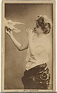 Card Number 113, May Jackson, from the Actors and Actresses series (N145-7) issued by Duke Sons & Co. to promote Duke Cigarettes by W. Duke, Sons & Co.