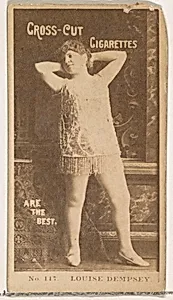 Card Number 117, Louise Dempsey, from the Actors and Actresses series (N145-2) issued by Duke Sons & Co. to promote Cross Cut Cigarettes by W. Duke, Sons & Co.