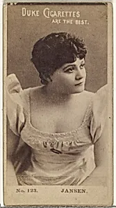Card Number 123, Jansen, from the Actors and Actresses series (N145-6) issued by Duke Sons & Co. to promote Duke Cigarettes by W. Duke, Sons & Co.