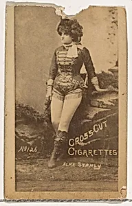Card Number 126, Alma Stanley, from the Actors and Actresses series (N145-1) issued by Duke Sons & Co. to promote Cross Cut Cigarettes by W. Duke, Sons & Co.
