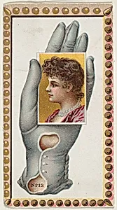 Card Number 13, cut-out from banner advertising the Opera Gloves series (G29) for Allen & Ginter Cigarettes by Allen & Ginter|American Tobacco Company