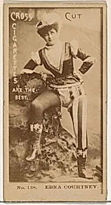 Card Number 138, Edna Courtney, from the Actors and Actresses series (N145-2) issued by Duke Sons & Co. to promote Cross Cut Cigarettes by W. Duke, Sons & Co.