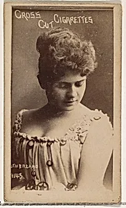 Card Number 143, Sutherland, from the Actors and Actresses series (N145-1) issued by Duke Sons & Co. to promote Cross Cut Cigarettes by W. Duke, Sons & Co.