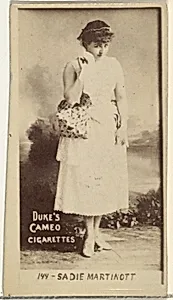 Card Number 144, Sadie Martinot, from the Actors and Actresses series (N145-4) issued by Duke Sons & Co. to promote Cameo Cigarettes by W. Duke, Sons & Co.
