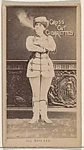 Card Number 145, Miss Lee, from the Actors and Actresses series (N145-2) issued by Duke Sons & Co. to promote Cross Cut Cigarettes by W. Duke, Sons & Co.
