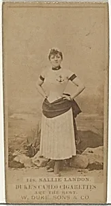 Card Number 148, Sallie Landon, from the Actors and Actresses series (N145-5) issued by Duke Sons & Co. to promote Cameo Cigarettes by W. Duke, Sons & Co.