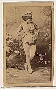 Card Number 152, Jarbeau, from the Actors and Actresses series (N145-1) issued by Duke Sons & Co. to promote Cross Cut Cigarettes by W. Duke, Sons & Co.