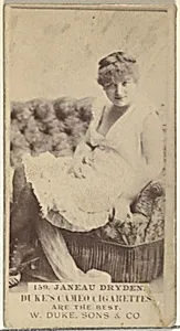 Card Number 159, Janeau Dryden, from the Actors and Actresses series (N145-5) issued by Duke Sons & Co. to promote Cameo Cigarettes by W. Duke, Sons & Co.