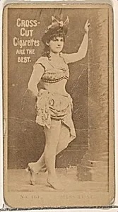 Card Number 164, Miss Long, from the Actors and Actresses series (N145-2) issued by Duke Sons & Co. to promote Cross Cut Cigarettes by W. Duke, Sons & Co.