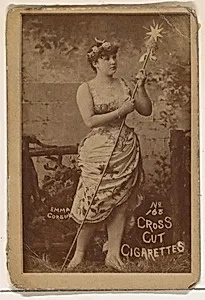 Card Number 165, Emma Corson, from the Actors and Actresses series (N145-1) issued by Duke Sons & Co. to promote Cross Cut Cigarettes by W. Duke, Sons & Co.