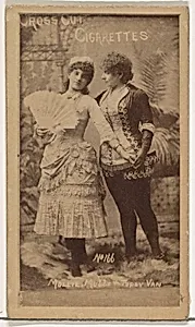 Card Number 166, from the Actors and Actresses series (N145-1) issued by Duke Sons & Co. to promote Cross Cut Cigarettes by W. Duke, Sons & Co.