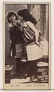 Card Number 166, Lily Dupree, from the Actors and Actresses series (N145-2) issued by Duke Sons & Co. to promote Cross Cut Cigarettes by W. Duke, Sons & Co.