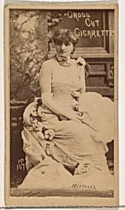 Card Number 167, Modjeska, from the Actors and Actresses series (N145-1) issued by Duke Sons & Co. to promote Cross Cut Cigarettes by W. Duke, Sons & Co.