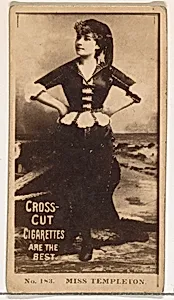 Card Number 183, Miss Fay Templeton, from the Actors and Actresses series (N145-2) issued by Duke Sons & Co. to promote Cross Cut Cigarettes by W. Duke, Sons & Co.