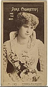 Card Number 187, Emma Carson, from the Actors and Actresses series (N145-6) issued by Duke Sons & Co. to promote Duke Cigarettes by W. Duke, Sons & Co.