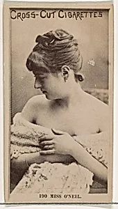 Card Number 190, Miss O'Neil, from the Actors and Actresses series (N145-2) issued by Duke Sons & Co. to promote Cross Cut Cigarettes by W. Duke, Sons & Co.