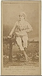 Card Number 191, Lizzie Harold, from the Actors and Actresses series (N145-5) issued by Duke Sons & Co. to promote Cameo Cigarettes by W. Duke, Sons & Co.