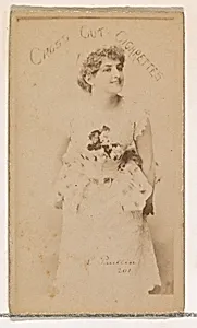 Card Number 201, Louise Paullin, from the Actors and Actresses series (N145-1) issued by Duke Sons & Co. to promote Cross Cut Cigarettes by W. Duke, Sons & Co.