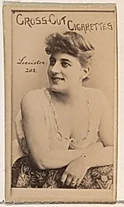 Card Number 202, Leicester, from the Actors and Actresses series (N145-1) issued by Duke Sons & Co. to promote Cross Cut Cigarettes by W. Duke, Sons & Co.