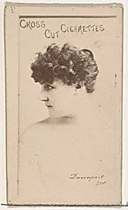Card Number 210, Davenport, from the Actors and Actresses series (N145-1) issued by Duke Sons & Co. to promote Cross Cut Cigarettes by W. Duke, Sons & Co.