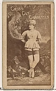 Card Number 214, Sadie Martinot, from the Actors and Actresses series (N145-1) issued by Duke Sons & Co. to promote Cross Cut Cigarettes by W. Duke, Sons & Co.