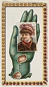 Card Number 22, cut-out from banner advertising the Opera Gloves series (G29) for Allen & Ginter Cigarettes by Allen & Ginter|American Tobacco Company