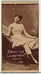 Card Number 221, Bumbcomb, from the Actors and Actresses series (N145-1) issued by Duke Sons & Co. to promote Cross Cut Cigarettes by W. Duke, Sons & Co.