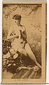 Card Number 23, Van Asten, from the Actors and Actresses series (N145-2) issued by Duke Sons & Co. to promote Cross Cut Cigarettes by W. Duke, Sons & Co.