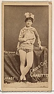 Card Number 235, Miss Giroux, from the Actors and Actresses series (N145-1) issued by Duke Sons & Co. to promote Cross Cut Cigarettes by W. Duke, Sons & Co.