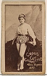 Card Number 237, Minnie Duprie, from the Actors and Actresses series (N145-1) issued by Duke Sons & Co. to promote Cross Cut Cigarettes by W. Duke, Sons & Co.