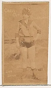 Card Number 249, Baker, from the Actors and Actresses series (N145-1) issued by Duke Sons & Co. to promote Cross Cut Cigarettes by W. Duke, Sons & Co.