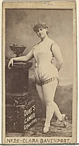 Card Number 25, Clara Davenport, from the Actors and Actresses series (N145-4) issued by Duke Sons & Co. to promote Cameo Cigarettes by W. Duke, Sons & Co.