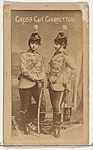 Card Number 256, Alice Gordon and (?), from the Actors and Actresses series (N145-1) issued by Duke Sons & Co. to promote Cross Cut Cigarettes by W. Duke, Sons & Co.