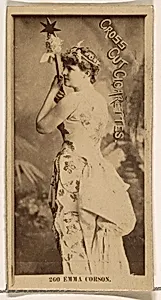 Card Number 260, Emma Corson, from the Actors and Actresses series (N145-2) issued by Duke Sons & Co. to promote Cross Cut Cigarettes by W. Duke, Sons & Co.