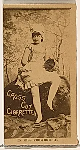 Card Number 29, Miss Frowbridge, from the Actors and Actresses series (N145-2) issued by Duke Sons & Co. to promote Cross Cut Cigarettes by W. Duke, Sons & Co.