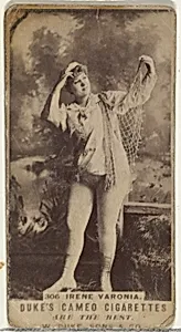 Card Number 306, Irene Verona, from the Actors and Actresses series (N145-5) issued by Duke Sons & Co. to promote Cameo Cigarettes by W. Duke, Sons & Co.