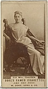 Card Number 310, Mlle. Fraizer, from the Actors and Actresses series (N145-5) issued by Duke Sons & Co. to promote Cameo Cigarettes by W. Duke, Sons & Co.