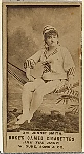 Card Number 316, Jennie Smith, from the Actors and Actresses series (N145-5) issued by Duke Sons & Co. to promote Cameo Cigarettes by W. Duke, Sons & Co.