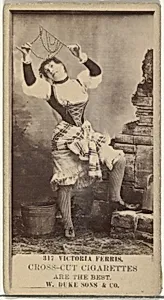 Card Number 317, Victoria Ferris, from the Actors and Actresses series (N145-3) issued by Duke Sons & Co. to promote Cross Cut Cigarettes by W. Duke, Sons & Co.