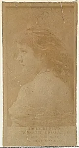 Card Number 320, Laura Burt, from the Actors and Actresses series (N145-7) issued by Duke Sons & Co. to promote Duke Cigarettes by W. Duke, Sons & Co.