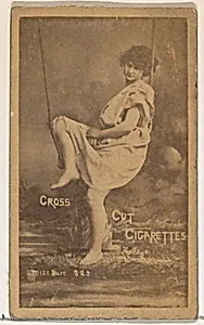 Card Number 323, Miss Durc, from the Actors and Actresses series (N145-1) issued by Duke Sons & Co. to promote Cross Cut Cigarettes by W. Duke, Sons & Co.