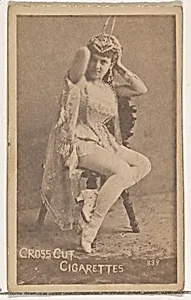Card Number 334, from the Actors and Actresses series (N145-1) issued by Duke Sons & Co. to promote Cross Cut Cigarettes by W. Duke, Sons & Co.