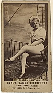 Card Number 347, Mabel Santley, from the Actors and Actresses series (N145-5) issued by Duke Sons & Co. to promote Cameo Cigarettes by W. Duke, Sons & Co.