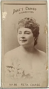 Card Number 35, Rita Chase, from the Actors and Actresses series (N145-4) issued by Duke Sons & Co. to promote Cameo Cigarettes by W. Duke, Sons & Co.
