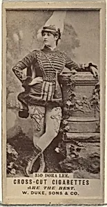 Card Number 350, Dora Lee, from the Actors and Actresses series (N145-3) issued by Duke Sons & Co. to promote Cross Cut Cigarettes by W. Duke, Sons & Co.
