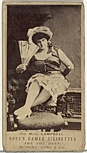 Card Number 352, Miss Campbell, from the Actors and Actresses series (N145-5) issued by Duke Sons & Co. to promote Cameo Cigarettes by W. Duke, Sons & Co.