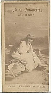 Card Number 36, Frankie Kemble, from the Actors and Actresses series (N145-6) issued by Duke Sons & Co. to promote Duke Cigarettes by W. Duke, Sons & Co.