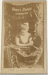 Card Number 36, Lillian Russell, from the Actors and Actresses series (N145-4) issued by Duke Sons & Co. to promote Cameo Cigarettes by W. Duke, Sons & Co.