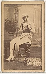 Card Number 37, from the Actors and Actresses series (N145-1) issued by Duke Sons & Co. to promote Cross Cut Cigarettes by W. Duke, Sons & Co.
